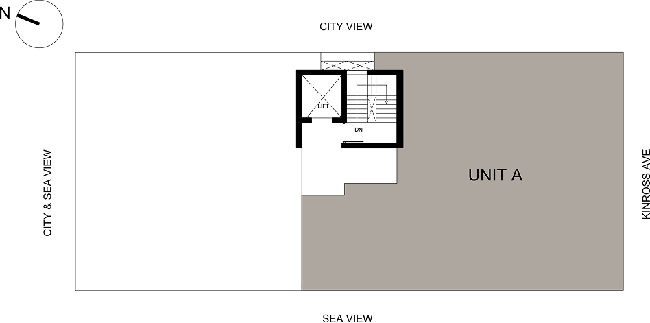 Unit A position and orientation within the floor plate